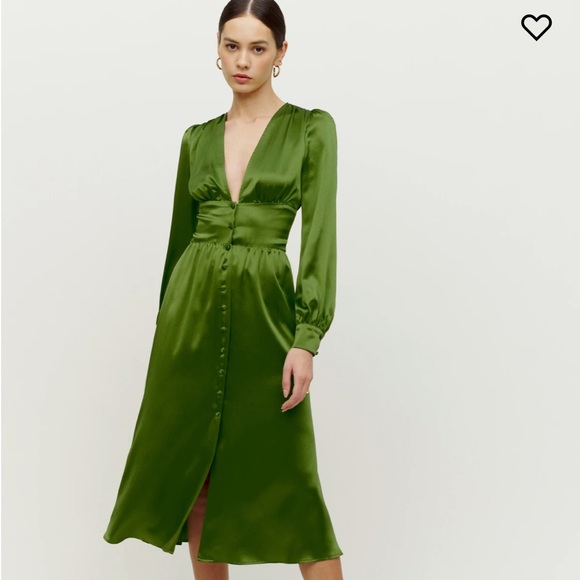 Reformation Dresses & Skirts - Reformation Nicola Dress - Palm Green BRAND NEW TAGS STILL ON